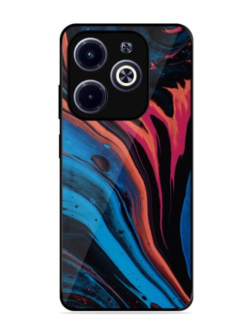 Liquefied Art Glossy Metal TPU Phone Cover for Infinix Hot 40I