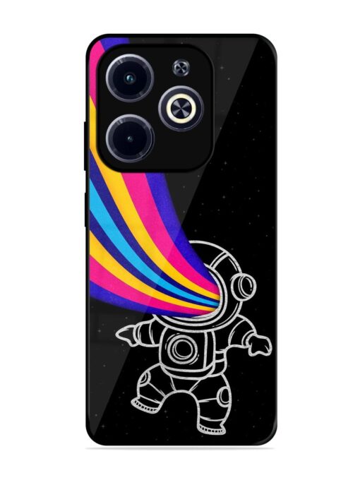 Astronaut Glossy Metal TPU Phone Cover for Infinix Hot 40I