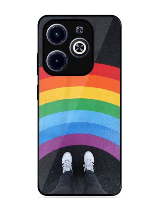 Legs Rainbow Glossy Metal TPU Phone Cover for Infinix Hot 40I