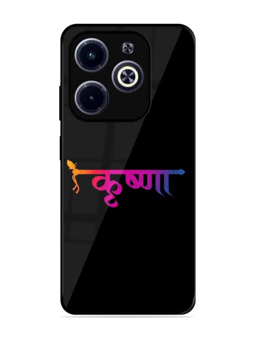 Krishna Typo Glossy Metal Phone Cover for Infinix Hot 40I