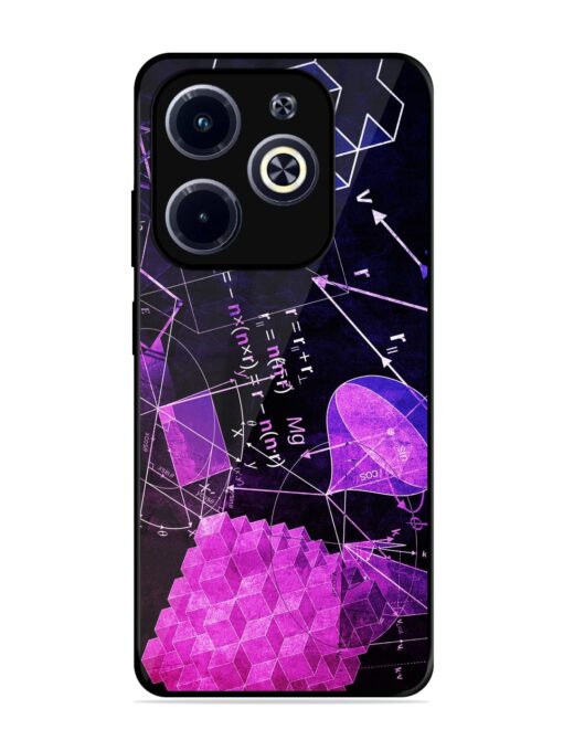 Math Physics Formula Art Glossy Metal Phone Cover for Infinix Hot 40I