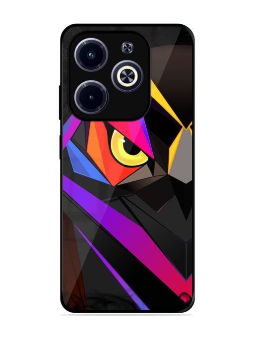 Wpap Owl Glossy Metal Phone Cover for Infinix Hot 40I