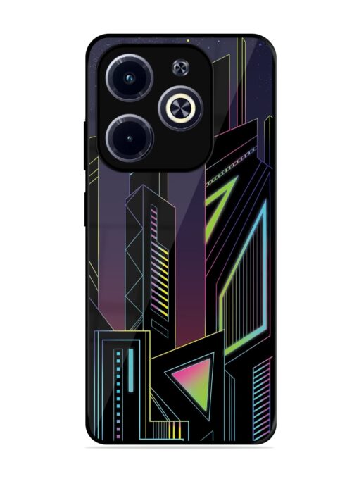 Neon Dreamscape Glossy Metal Phone Cover for Infinix Hot 40I