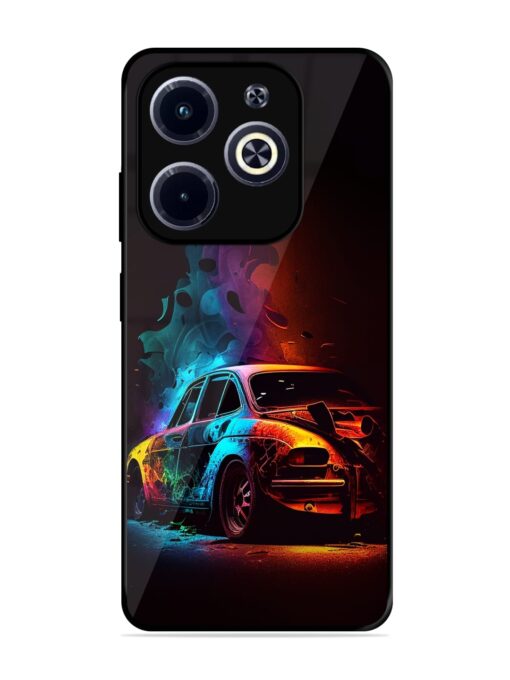 High Classic Car Art Glossy Metal Phone Cover for Infinix Hot 40I