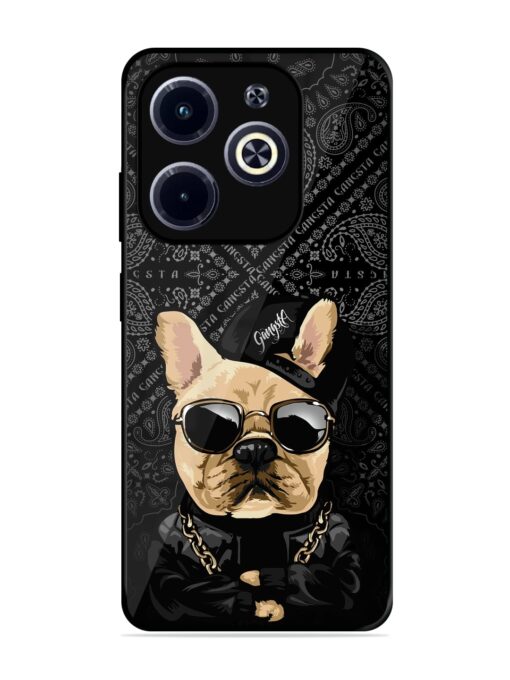 Gangsta Cool Sunmetales Dog Glossy Metal Phone Cover for Infinix Hot 40I