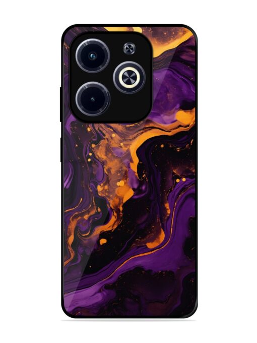 Painting Of A Purple Glossy Metal Phone Cover for Infinix Hot 40I