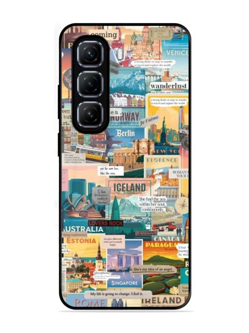 Travel Inspiration Collage Glossy Metal Phone Cover for Infinix Hot 50 (5G)