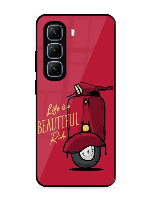 Life Is Beautiful Rides Glossy Metal Phone Cover for Infinix Hot 50 (5G)