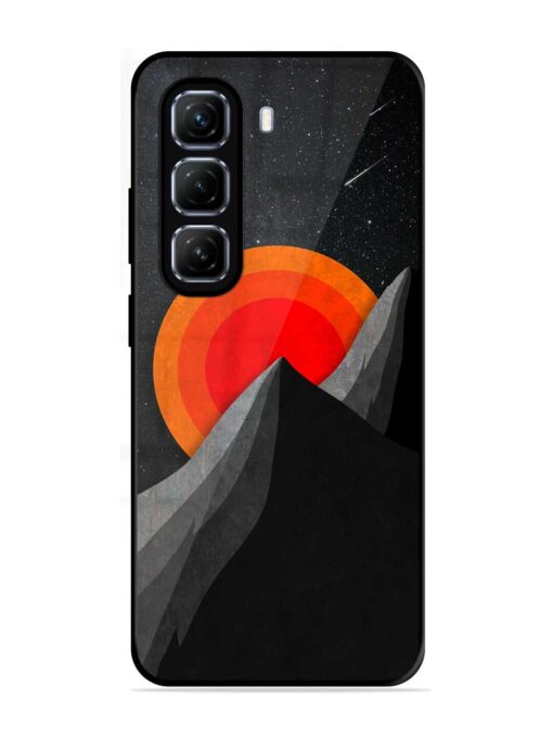 Black Mountain Glossy Metal Phone Cover for Infinix Hot 50 (5G)