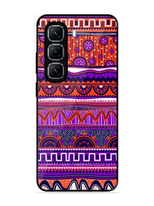 Ethnic Seamless Pattern Glossy Metal TPU Phone Cover for Infinix Hot 50 (5G)