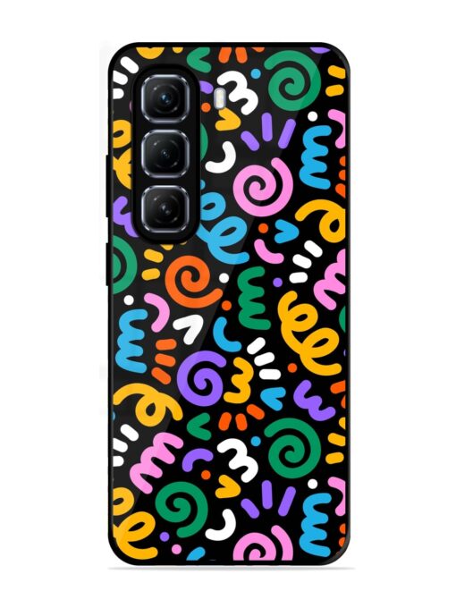 Colorful Seamless Vector Glossy Metal Phone Cover for Infinix Hot 50 (5G)