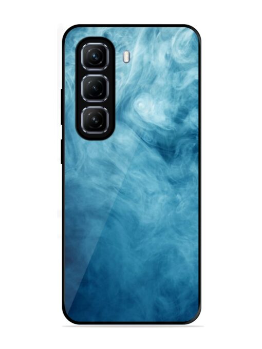 Blue Smoke Art Glossy Metal Phone Cover for Infinix Hot 50 (5G)