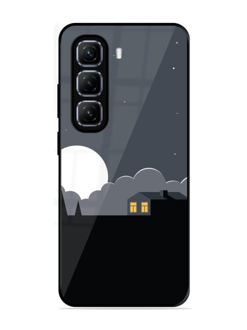 Full Moon Vector Art Glossy Metal Phone Cover for Infinix Hot 50 (5G)