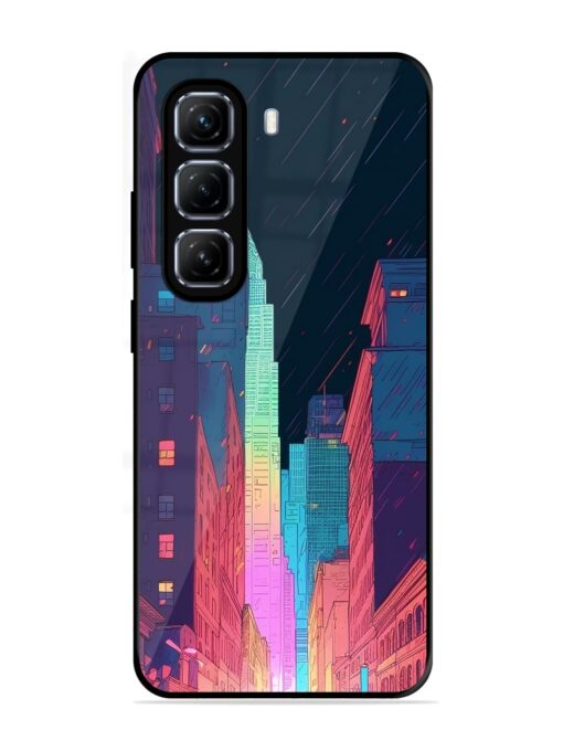 Minimal City Art Glossy Metal Phone Cover for Infinix Hot 50 (5G)