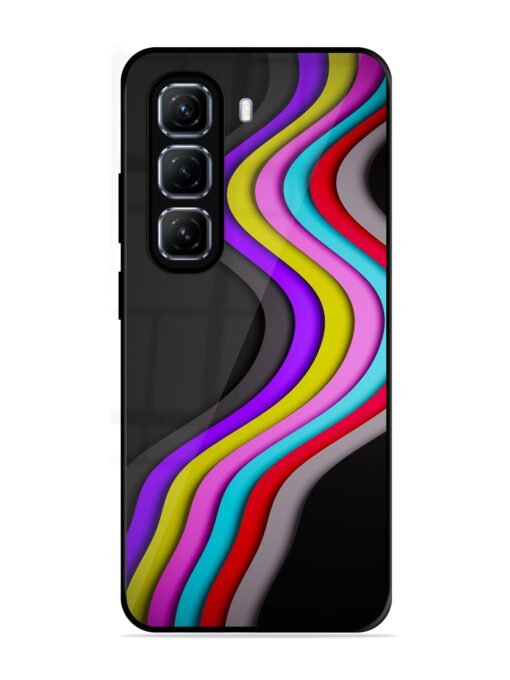 Liquid Blue Abstract Glossy Metal Phone Cover for Infinix Hot 50 (5G)