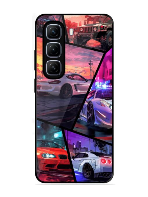 Ride In Pixels Glossy Metal Phone Cover for Infinix Hot 50 (5G)