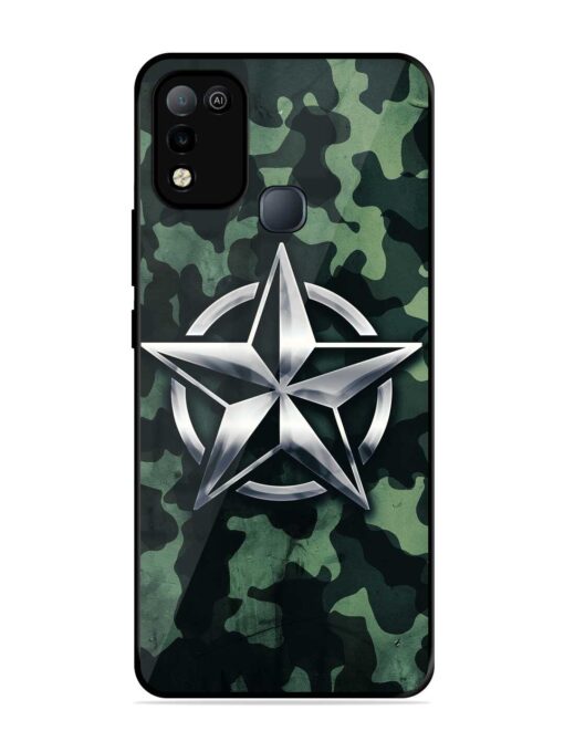 Indian Army Star Design Glossy Metal Phone Cover for Infinix Smart 5