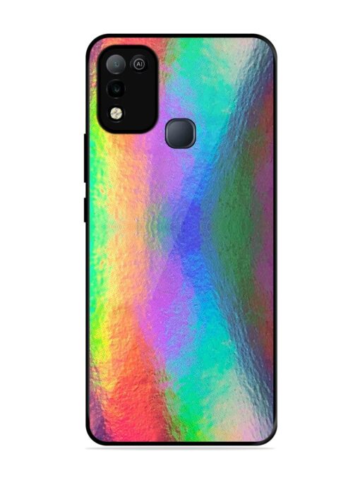 Colorful Holographic Background Glossy Metal TPU Phone Cover for Infinix Smart 5