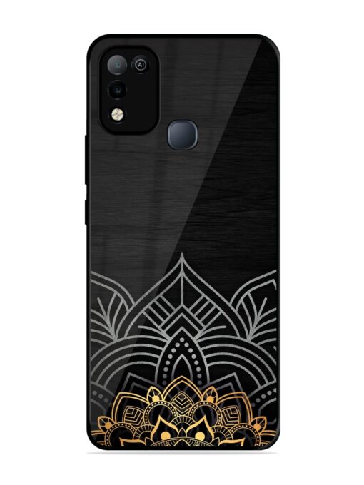 Decorative Golden Pattern Glossy Metal Phone Cover for Infinix Smart 5