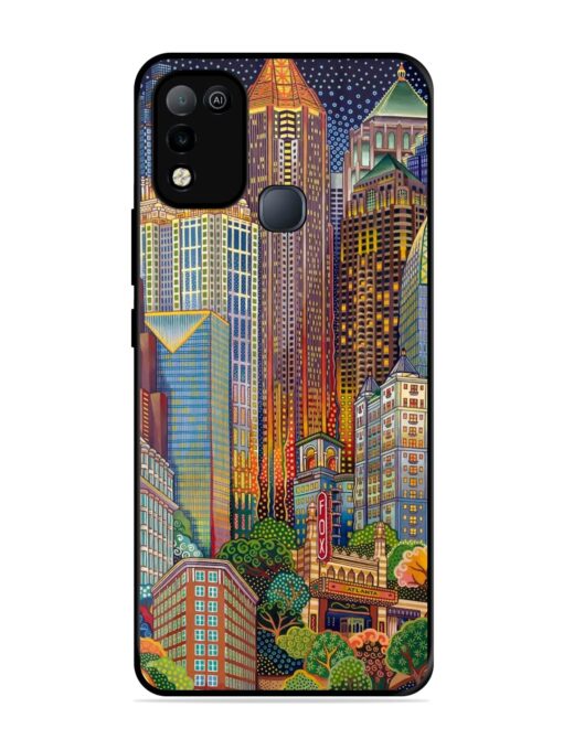 Cityscapes Art Glossy Metal Phone Cover for Infinix Smart 5