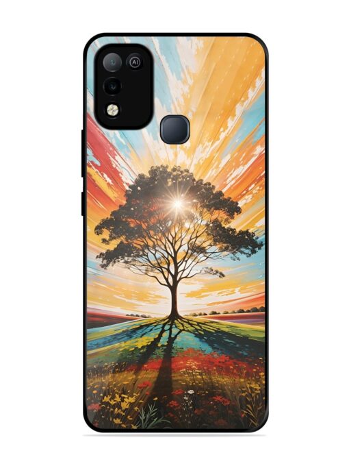 Abstract Tree Colorful Art Glossy Metal Phone Cover for Infinix Smart 5