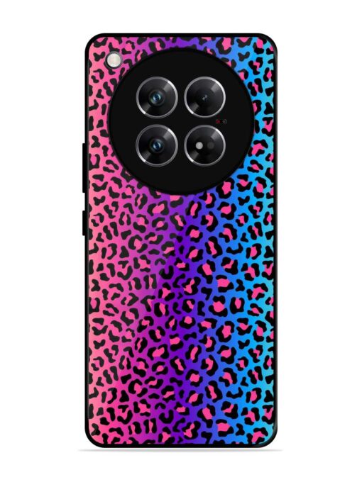 Colorful Leopard Seamless Glossy Metal Phone Cover for Infinix Zero 40 (5G)