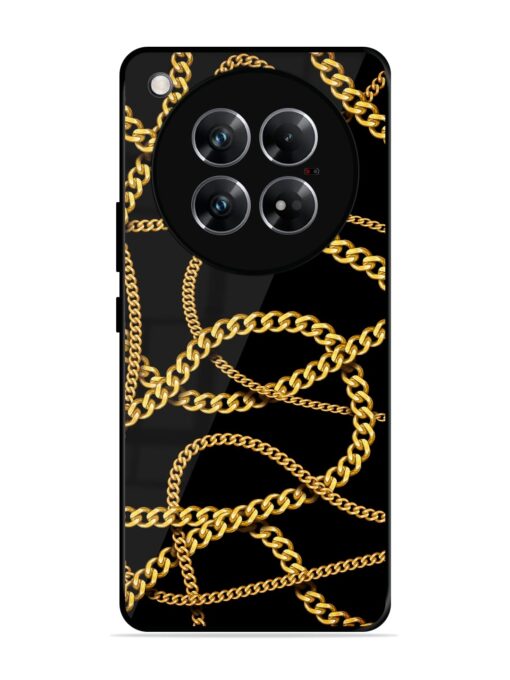 Decorative Golde Chain Glossy Metal Phone Cover for Infinix Zero 40 (5G)