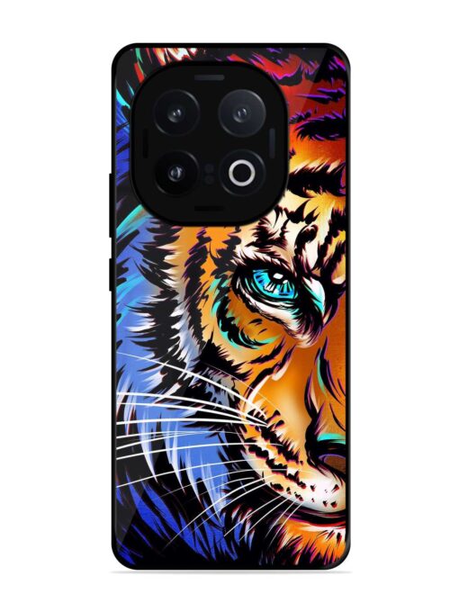 Colorful Lion Art Glossy Metal Phone Cover for Iqoo 13 (5G)