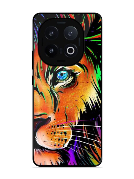 Colorful Lion Design Glossy Metal TPU Phone Cover for Iqoo 13 (5G)