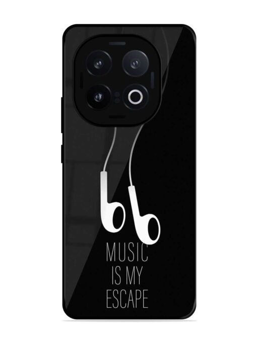 Music Is My Escape Glossy Metal Phone Cover for Iqoo 13 (5G)