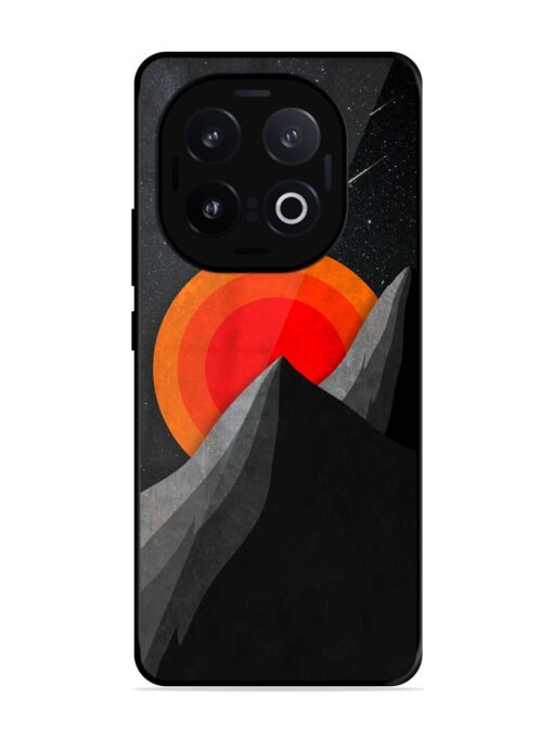 Black Mountain Glossy Metal Phone Cover for Iqoo 13 (5G)