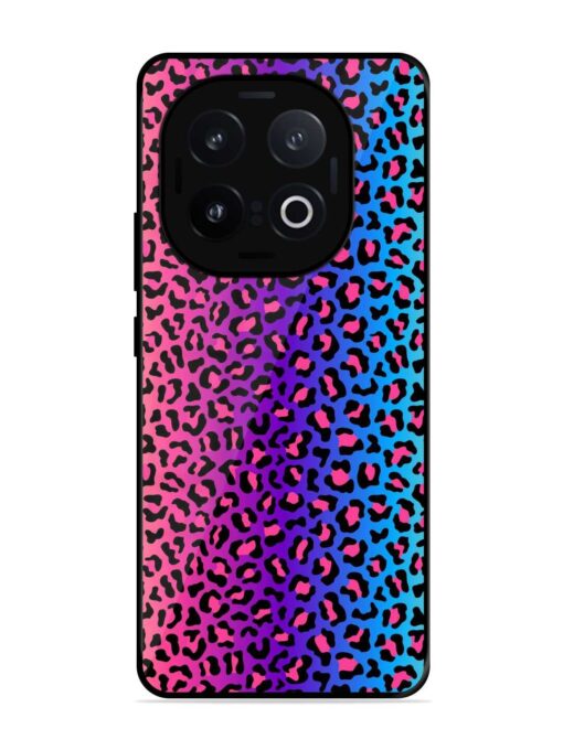 Colorful Leopard Seamless Glossy Metal Phone Cover for Iqoo 13 (5G)