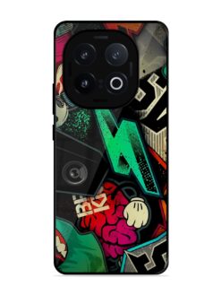 Graffiti Art Glossy Metal Phone Cover for Iqoo 13 (5G)