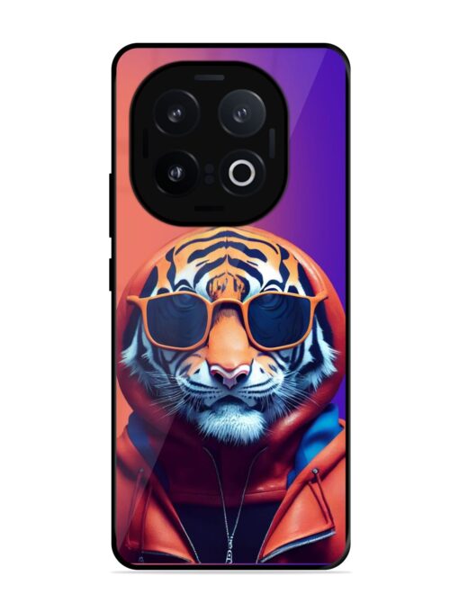 Tiger Animation Glossy Metal Phone Cover for Iqoo 13 (5G)