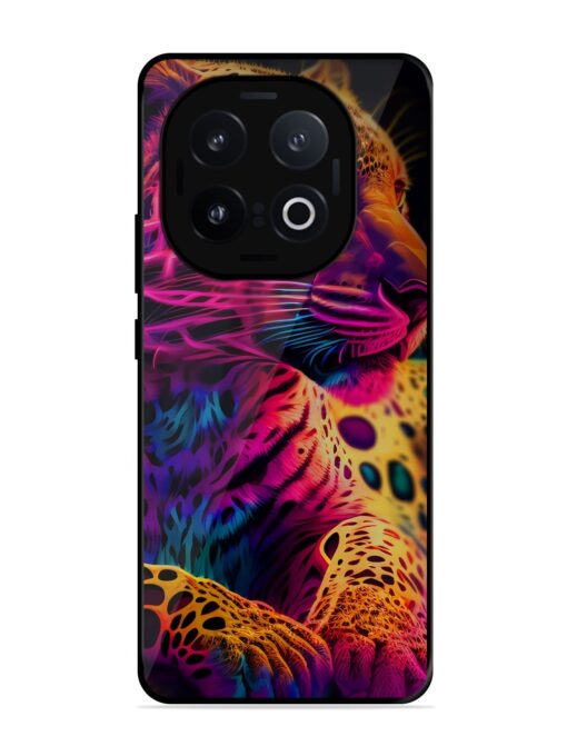 Leopard Art Glossy Metal Phone Cover for Iqoo 13 (5G)