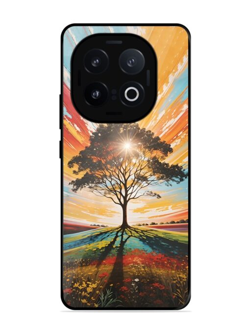 Abstract Tree Colorful Art Glossy Metal Phone Cover for Iqoo 13 (5G)