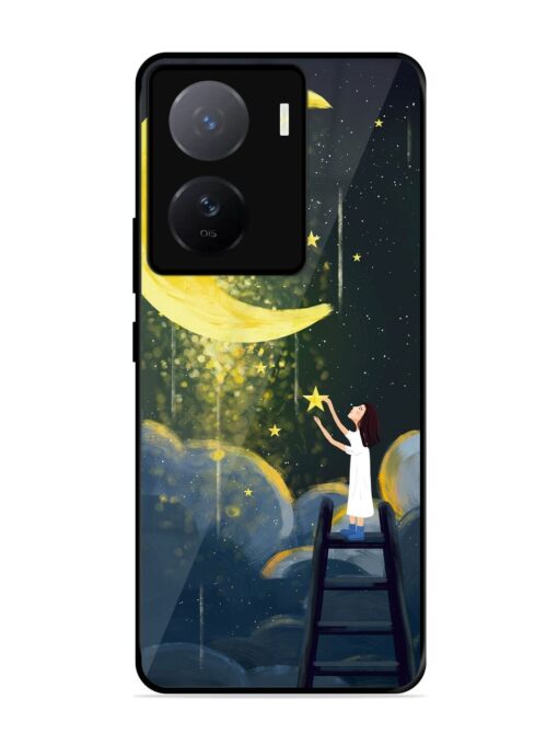 Moonlight Healing Night Illustration Glossy Metal TPU Phone Cover for Iqoo Z7 (5G)