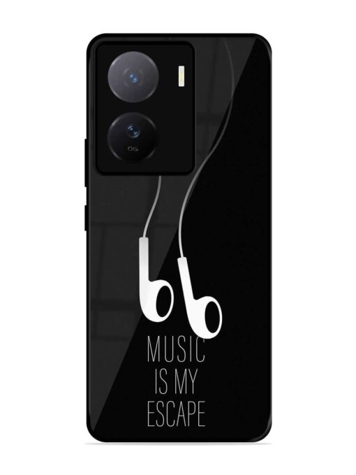 Music Is My Escape Glossy Metal Phone Cover for Iqoo Z7 (5G)