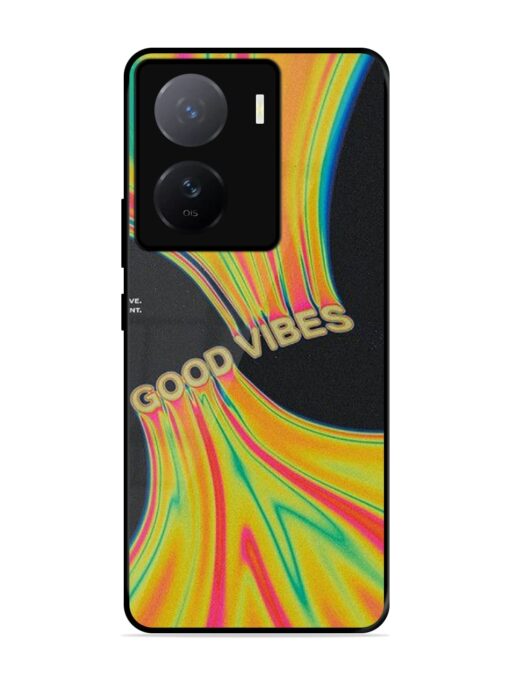 Good Vibes Glossy Metal Phone Cover for Iqoo Z7 (5G)