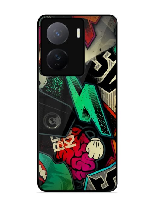 Graffiti Art Glossy Metal Phone Cover for Iqoo Z7 (5G)