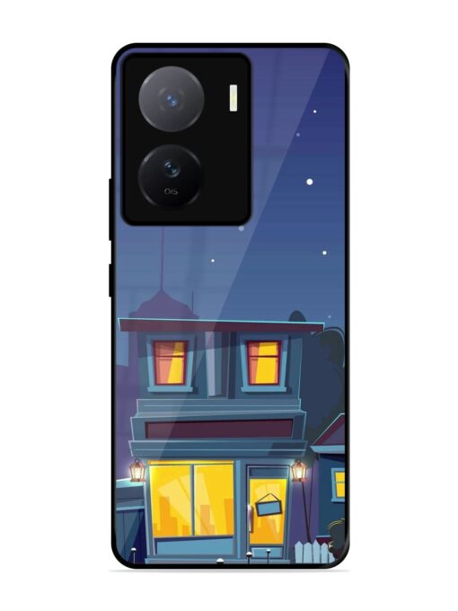 Vector Night House Glossy Metal Phone Cover for Iqoo Z7 (5G)