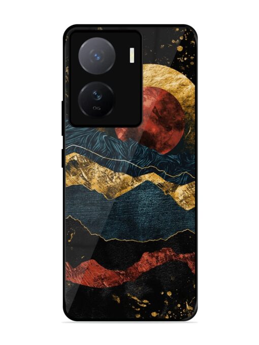 Gold Painting View Glossy Metal Phone Cover for Iqoo Z7 (5G)