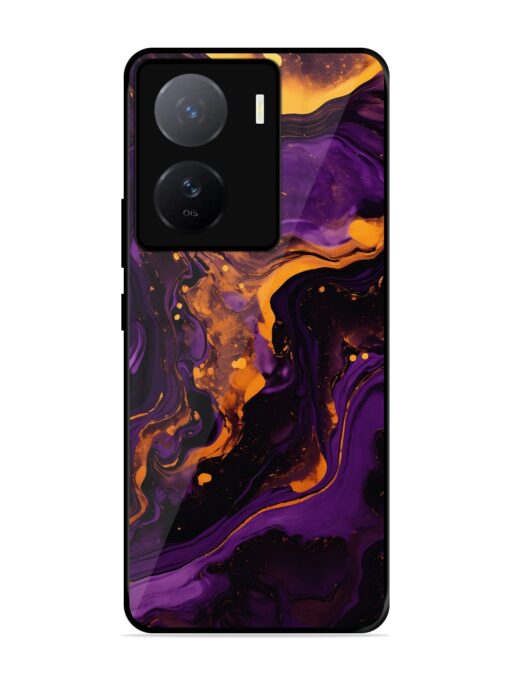 Painting Of A Purple Glossy Metal Phone Cover for Iqoo Z7 (5G)