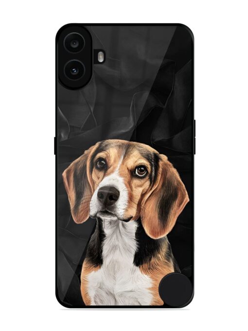 Beagle Portrait Glossy Metal Phone Cover for Nothing CMF Phone 1