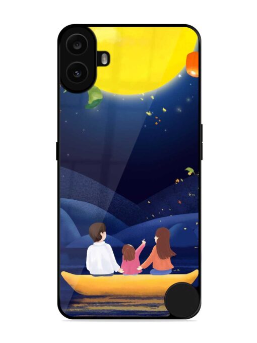 Happy Family And Beautiful View Glossy Metal Phone Cover for Nothing CMF Phone 1