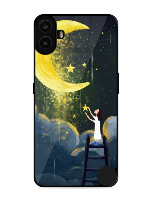 Moonlight Healing Night Illustration Glossy Metal TPU Phone Cover for Nothing CMF Phone 1