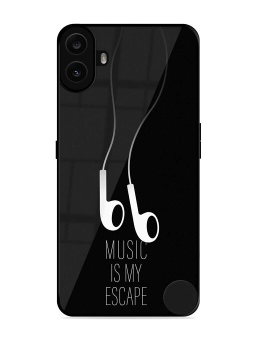 Music Is My Escape Glossy Metal Phone Cover for Nothing CMF Phone 1