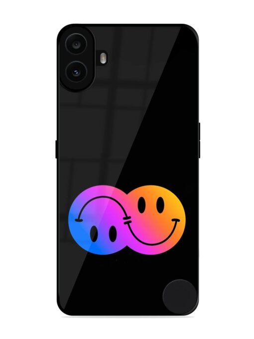 Gradient Smile Art Glossy Metal TPU Phone Cover for Nothing CMF Phone 1