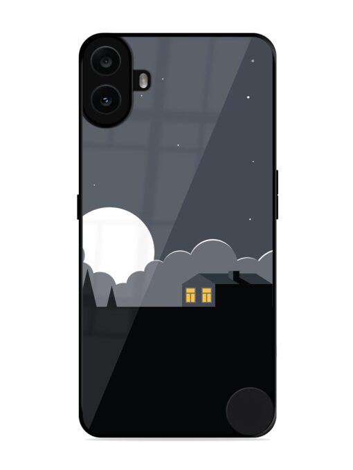 Full Moon Vector Art Glossy Metal Phone Cover for Nothing CMF Phone 1