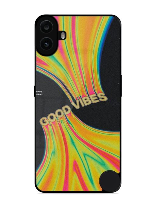 Good Vibes Glossy Metal Phone Cover for Nothing CMF Phone 1